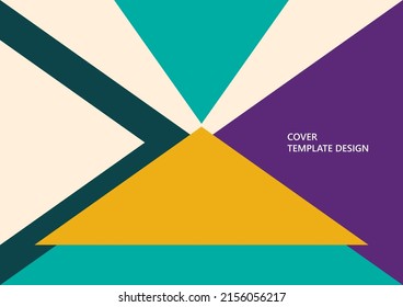 Geometric background. Triangles template for business presentations, app covers and website design. Vector illustration