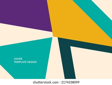 Geometric background. Triangles template for business presentations, app covers and website design. Vector illustration