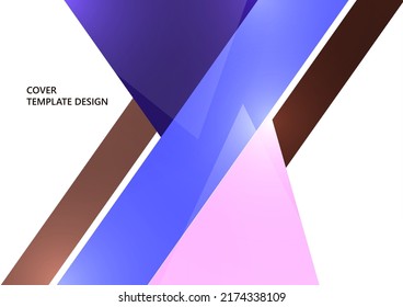 Geometric background. Triangles template for business presentations, app covers and website design. Vector illustration