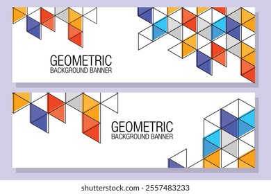 Geometric background with triangles Vector Template