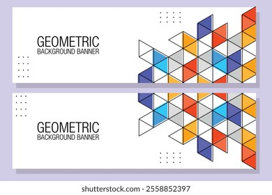 Geometric background with triangles Vector Template