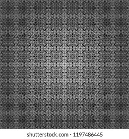 Geometric background with tribal tiles. Vector textile print for bed linen, jacket, package design, fabric and fashion concepts. Seamless pattern ethnic design in gray, black and white colors.