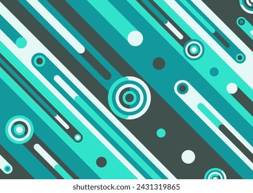 Geometric background Various shades of green and blue, cold tone palette, Abstract cover design. Dynamic shapes composition. Trendy gradient poster. Vector illustratio