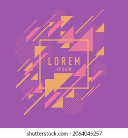 Geometric background with various shapes. Fashionable vector graphics for design. Abstract background for the site.