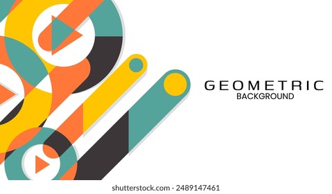 Geometric background. Vector background for banner, background, wallpaper, landing page, presentation, card, book illustration.