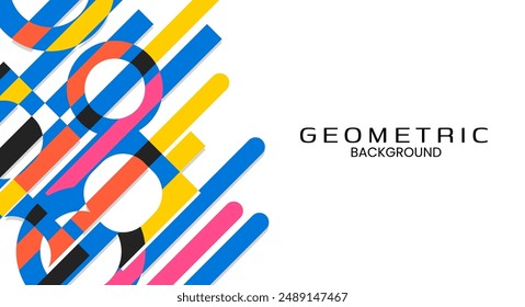 Geometric background. Vector background for banner, background, wallpaper, landing page, presentation, card, book illustration.