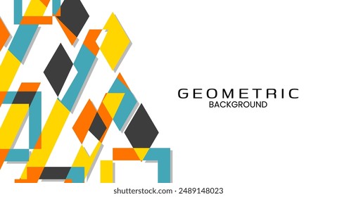 Geometric background. Vector background for banner, background, wallpaper, landing page, presentation, card, book illustration.