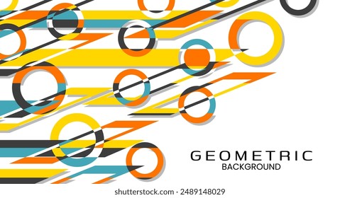 Geometric background. Vector background for banner, background, wallpaper, landing page, presentation, card, book illustration.