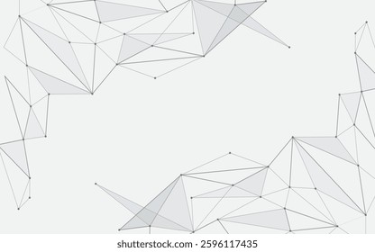 Geometric Background Vector: Dark Shapes, Connecting Lines, Abstract Pattern, Modern Design, Digital Network, Polygonal Texture, Fragmented Shapes, Technology Theme, Overlapping Elements.