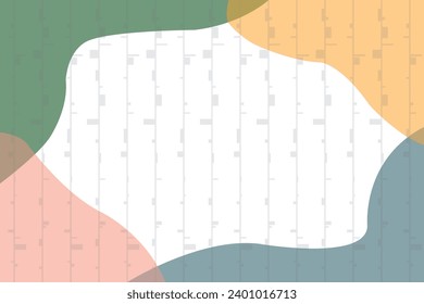 Geometric of background vector. Design retro of frame with stripe colorful on white background. Design print for illustration, textile, kids, magazine, cover, card, background, wallpaper. Set 48