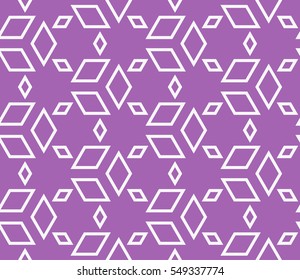 Geometric background. vector geometric illusion cubes pattern. purple color seamless illustration. For your design, wallpaper