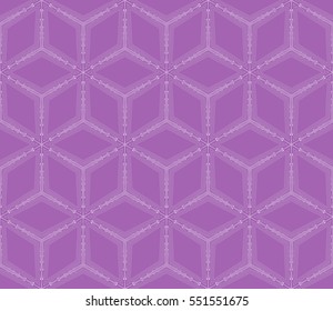 Geometric background. vector geometric illusion cubes pattern. purple color seamless illustration. For your design, wallpaper