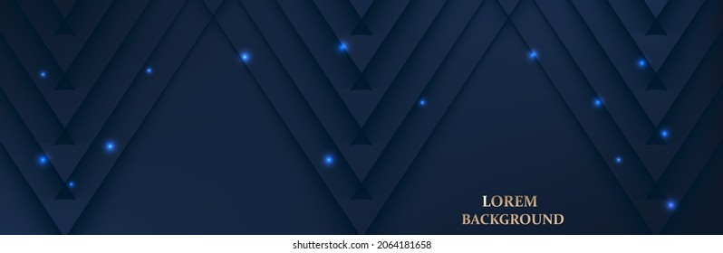  geometric background. vector illustration. abstract blue and gold luxury shapes. 