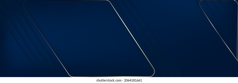  geometric background. vector illustration. abstract blue and gold luxury shapes. 