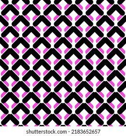 Geometric background. Vector illustration. Abstract pattern pink and black colour. Modern design for fabric, decoration, tiles etc. 