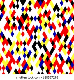 Geometric background. Vector illustration colored in Piet Mondrian Style