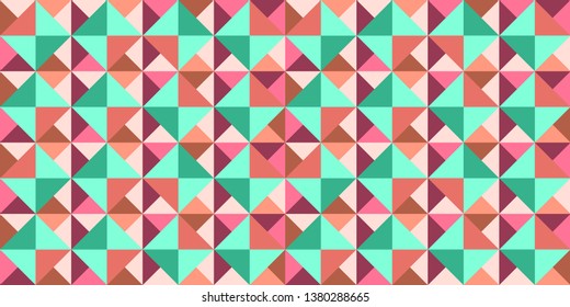 Geometric background vector illustration. Colorful Decorative graphic pattern. Seamless retro style background