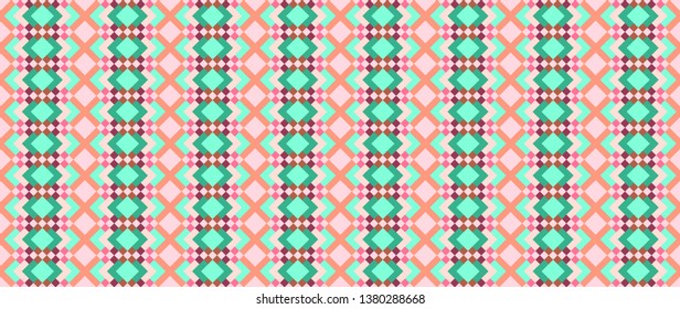 Geometric background vector illustration. Colorful Decorative graphic pattern. Seamless retro style background
