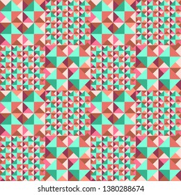 Geometric background vector illustration. Colorful Decorative graphic pattern. Seamless retro style background
