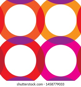 Geometric background vector illustration. Colorful Decorative graphic pattern made of circles. Seamless pattern
