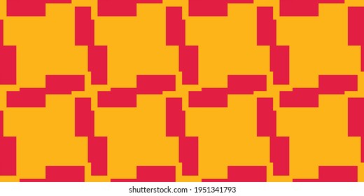 Geometric  background.  Vector illustration  Colors:  red, yellow 