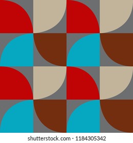 Geometric background vector illustration. Decorative graphic pattern. Seamless retro style background