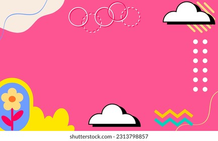 Geometric background vector illustration. Memphis style design