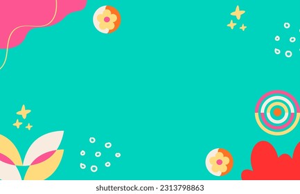 Geometric background vector illustration. Memphis style design