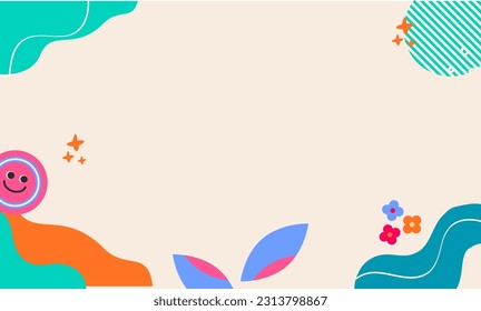 Geometric background vector illustration. Memphis style design