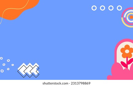 Geometric background vector illustration. Memphis style design