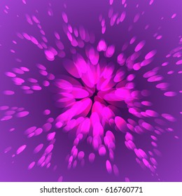 Geometric background. Vector illustration. Neon Flowers