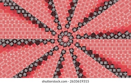 geometric background vector with pixel pattern