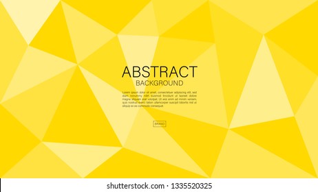 Geometric background vector, polygonal graphic, Minimal Texture, cover design, flyer template, banner, web page, book cover, advertisement, printing template, Yellow concept, decoration wallpaper.