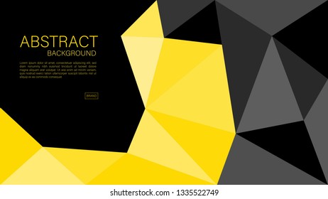 Geometric background vector, polygonal graphic, Minimal Texture, cover design, flyer template, banner, web page, book cover, advertisement, printing template, Yellow concept, decoration wallpaper.