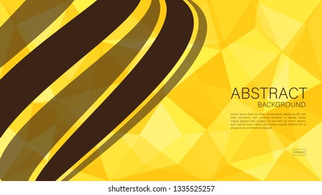 Geometric background vector, polygonal graphic, Minimal Texture, cover design, flyer template, banner, web page, book cover, advertisement, printing template, Yellow concept, decoration wallpaper.