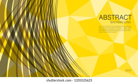 Geometric background vector, polygonal graphic, Minimal Texture, cover design, flyer template, banner, web page, book cover, advertisement, printing template, Yellow concept, decoration wallpaper.