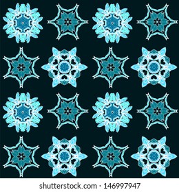Geometric background vector seamless pattern.  Hand drawn abstract background.
