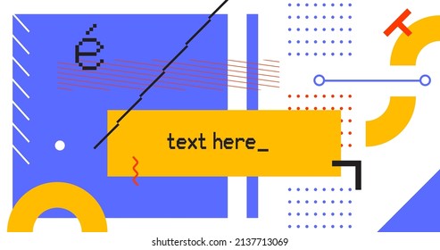 Geometric background for video, social media, site. Modern shapes with place for your inscription. Vector illustration