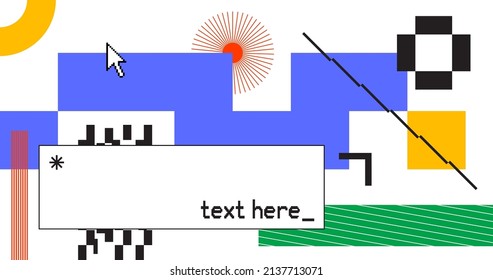 Geometric background for video, social media, site. Modern shapes with place for your inscription. Vector illustration