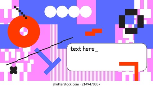 Geometric background for video, social media, site. Modern shapes with place for your inscription. Vector illustration