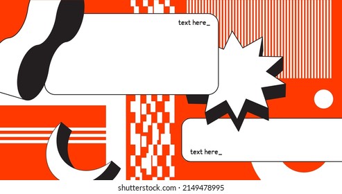 Geometric background for video, social media, site. Modern shapes with place for your inscription. Vector illustration