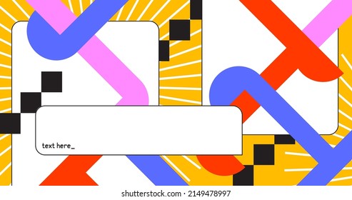 Geometric background for video, social media, site. Modern shapes with place for your inscription. Vector illustration