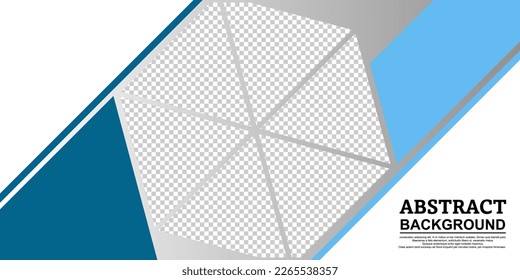 geometric background with white space hexagon shape divided into 6 parts, dark blue and light colors are balanced.