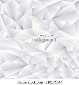 geometric background of white triangles. Vector
