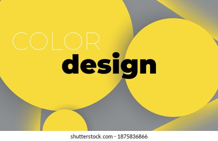 Fondo geométrico. Formas geométricas amarillas y grises. Diseño abstracto mínimo de la cubierta. Afiche de colores de moda.