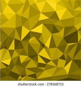 Geometric background. Yellow low poly texture. Polygonal pattern