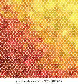Geometric background with yellow and orange pebbles. Design element.