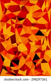 Geometric background. Yellow  and red low poly texture. Polygonal pattern
