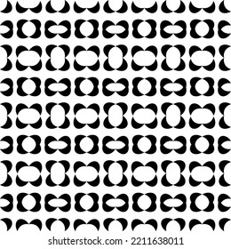 Geometric background.Crescent moon pattern.cute black seamless pattern  White background.Crescent moon repeating background.Illustrations,wrapping paper, prints, fabric patterns.