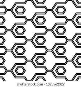 Geometric background.Polygons motif. Simple shapes backdrop. Hexagons, figures pattern. Geometrical wallpaper.Digital paper, abstract. Seamless ornament.Vector